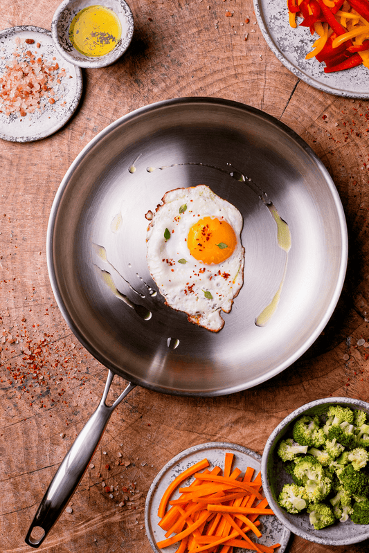 Profesjonalna patelnia indukcyjna stalowa Hikari 28 cm 24 cm 30 cm 24 cm Profesjonalny zestaw patelni na indukcje yezey patelnia stalowa zestaw patelni patelnia z pokrywką patelnia ze stali nierdzewnej na indukcje do zmywarki