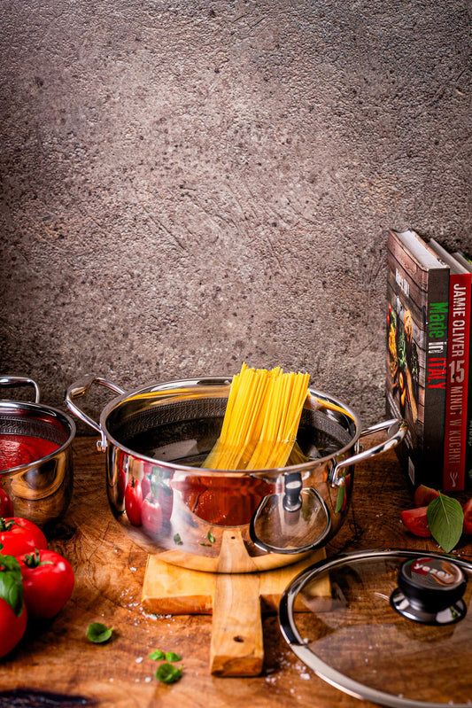 Profesjonalny garnek 24 cm na indukcje yezey garnek stalowy zestaw garnków garnek z pokrywką garnek ze stali nierdzewnej na indukcje do zmywarki