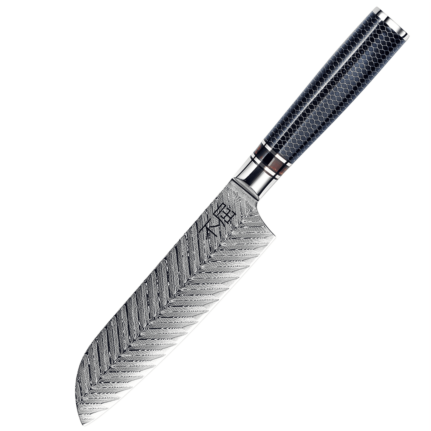 Japońska stal VG-10 Nóż Santoku Fukutsu yezey