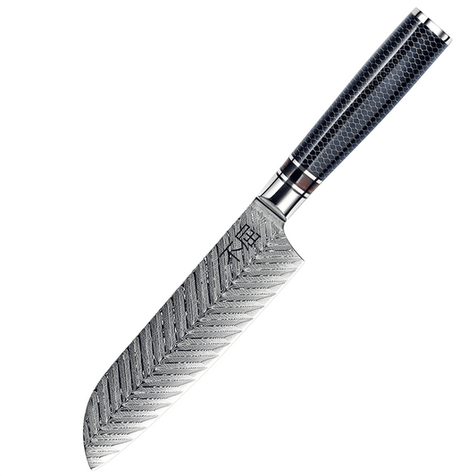 Japońska stal VG-10 Nóż Santoku Fukutsu yezey