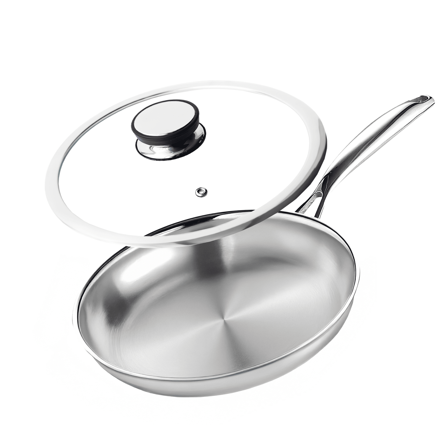 Profesjonalna patelnia indukcyjna stalowa Hikari 24 cm Profesjonalny zestaw patelni na indukcje yezey patelnia stalowa zestaw patelni patelnia z pokrywką patelnia ze stali nierdzewnej na indukcje do zmywarki