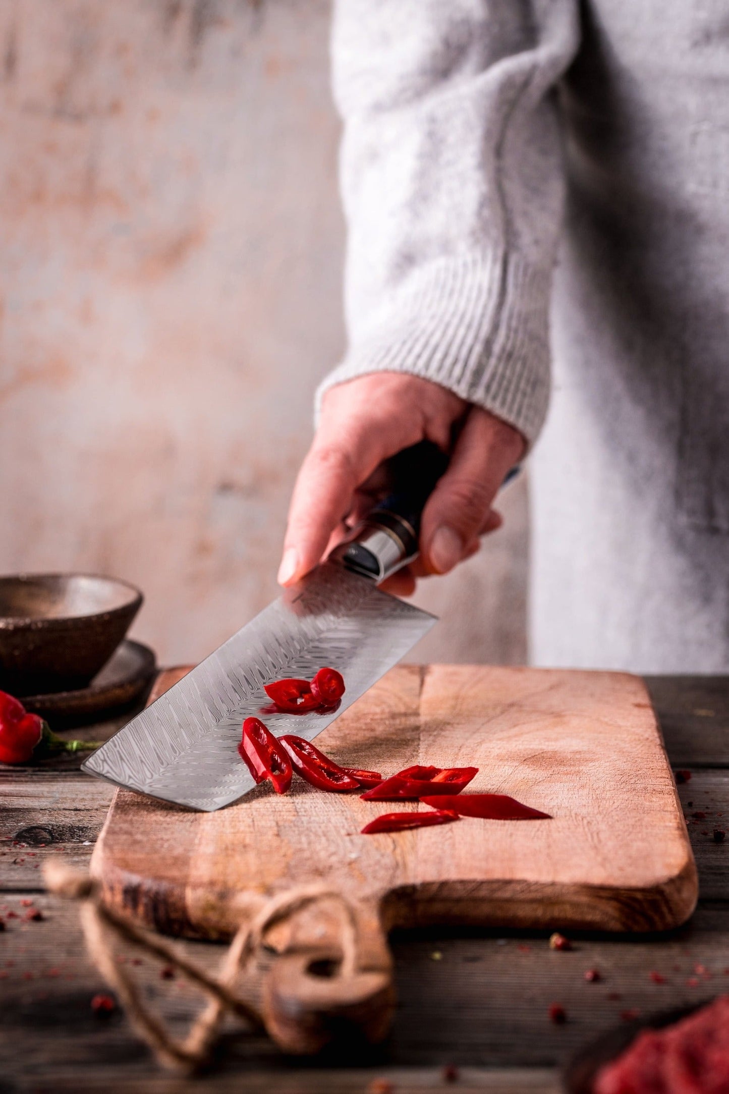 Japońska stal VG-10 Nóż Nakiri Fukutsu yezey