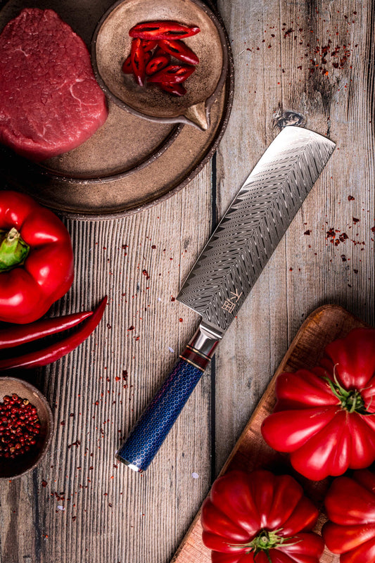 Japońska stal VG-10 Nóż Nakiri Fukutsu yezey