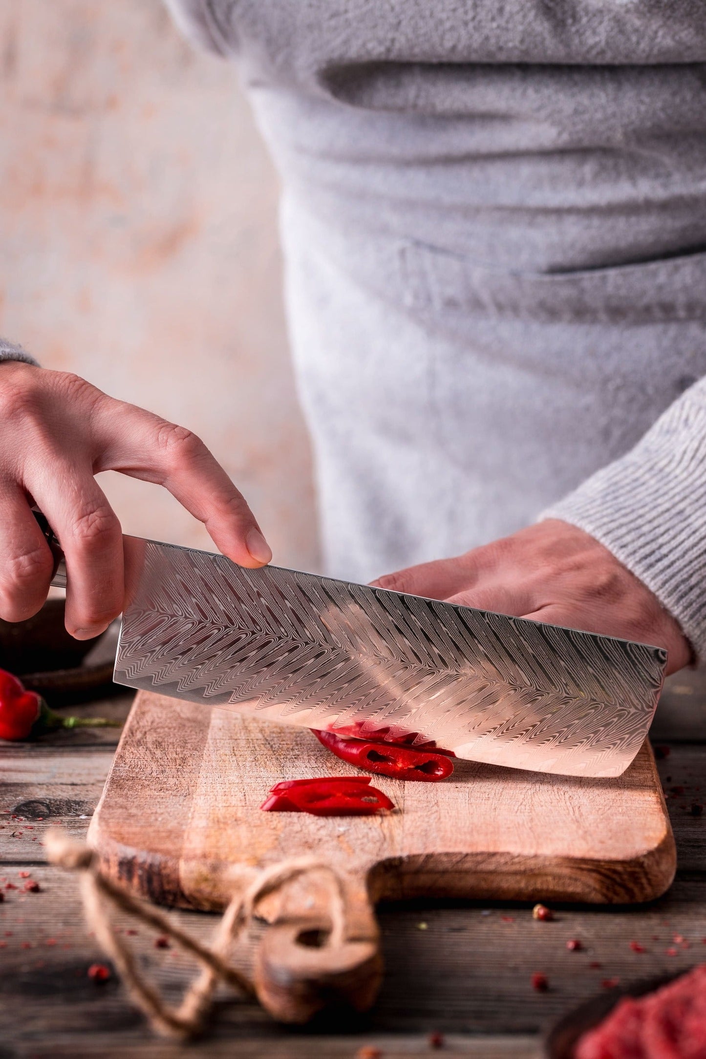 Japońska stal VG-10 Nóż Nakiri Fukutsu yezey