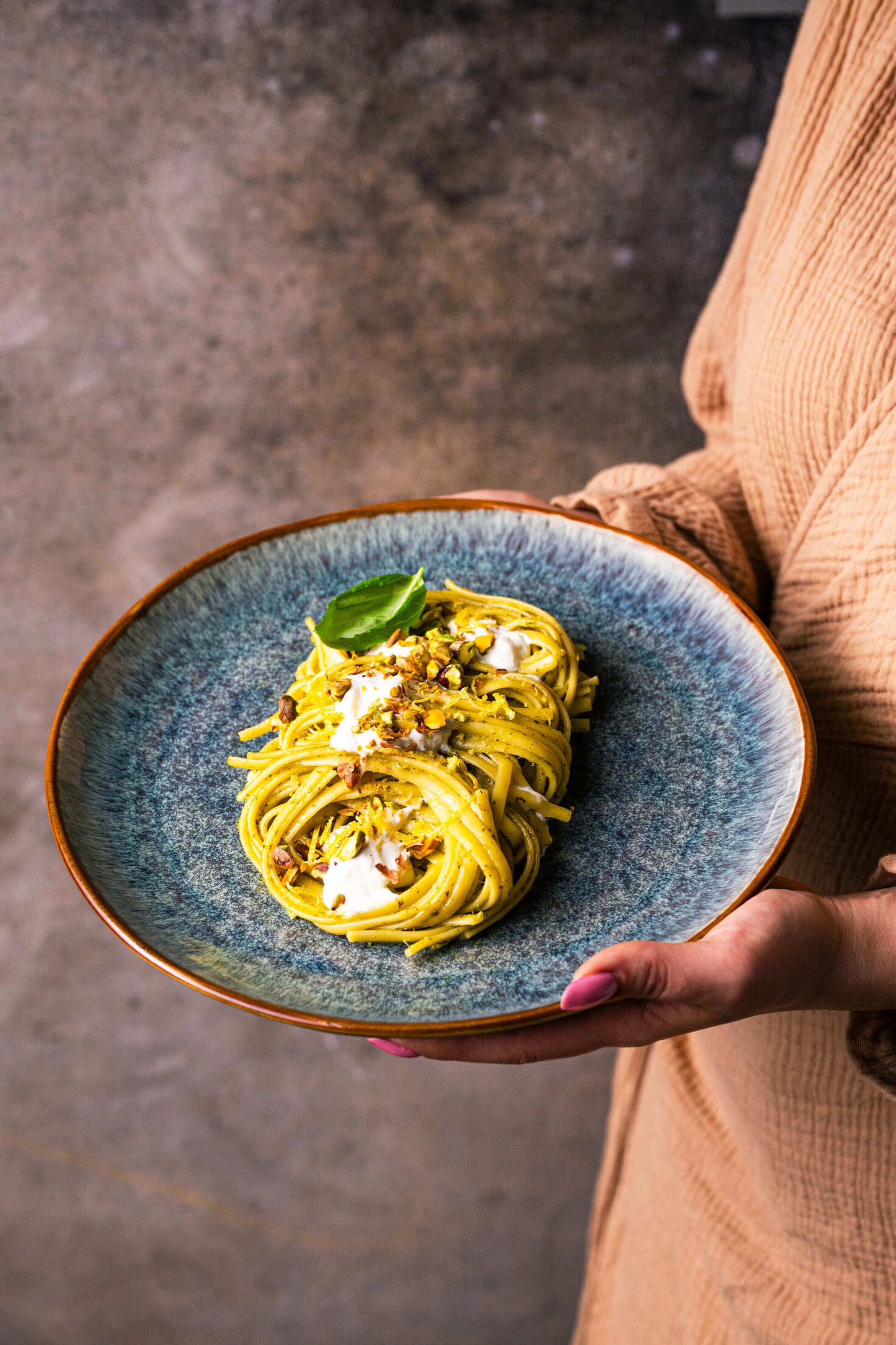 Serwis obiadowy Aokari niebiesko-biały yezey