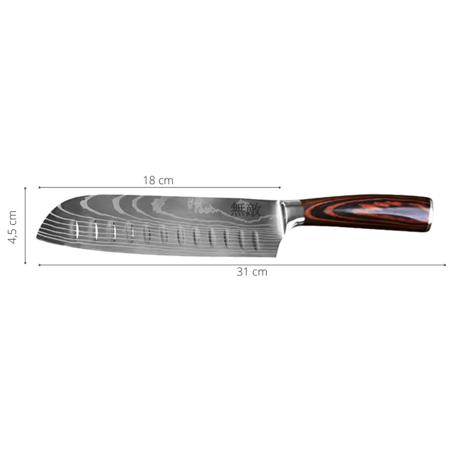Japoński nóż Santoku Muteki yezey