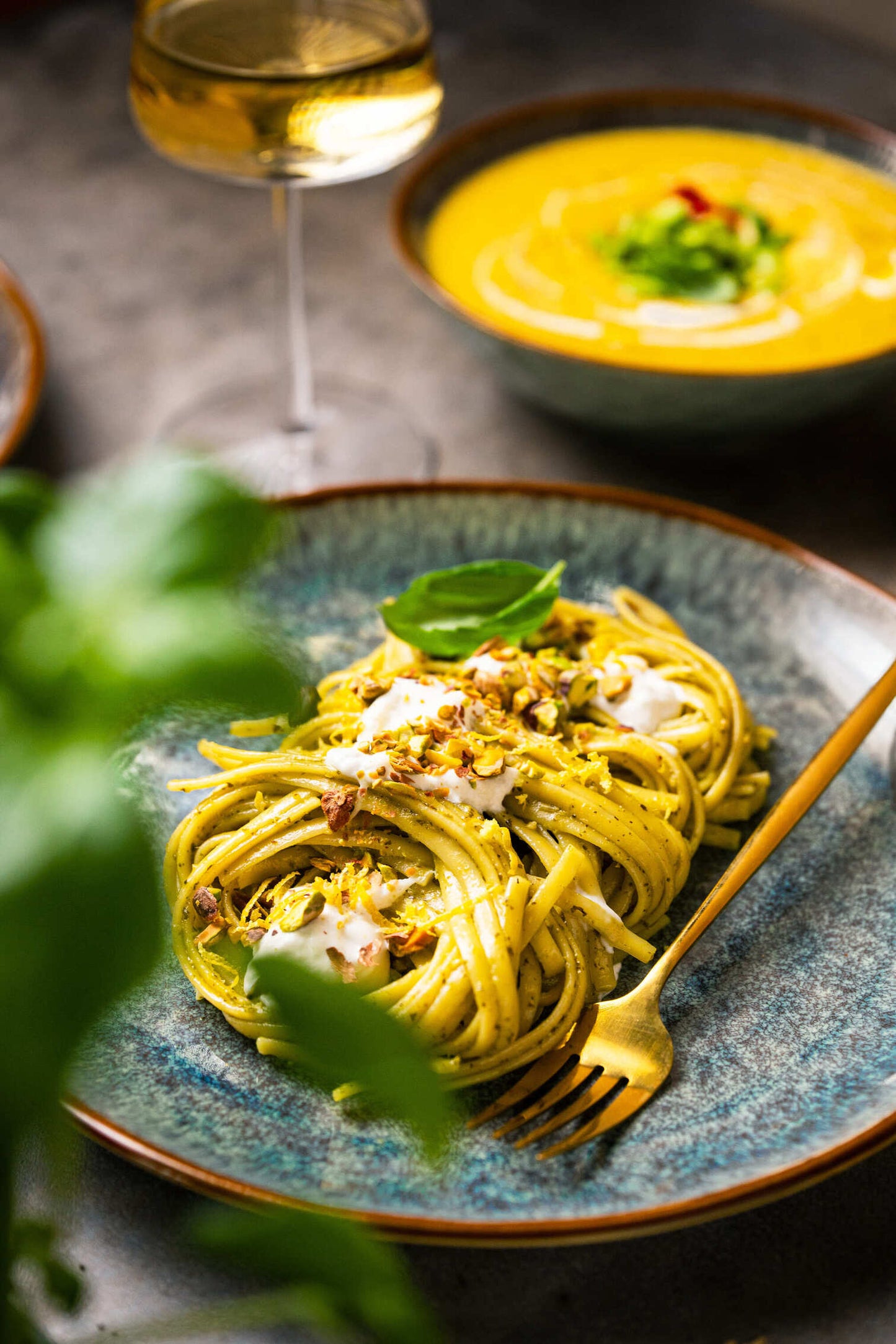 Serwis obiadowy Aokari niebiesko-biały yezey